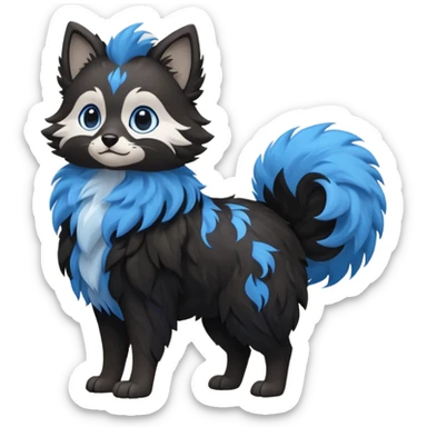 Purloin-Border Collei-Rocruff-Fakémon-hybrid-creature (full body)  sticker