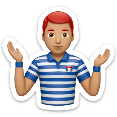 referee american football blue (#00A3E0) and red (#F9423A) sticker