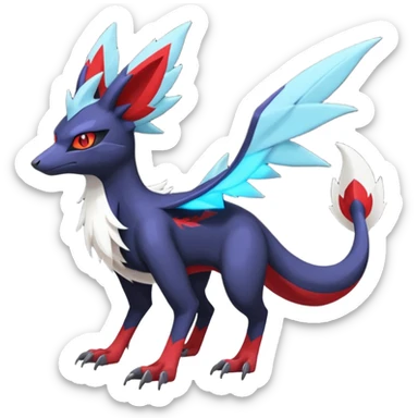  Nargacuga-Latias-Umbreon-Noibat-Noivern-Silvally-Pokémon-Fakémon-fusion (full body) sticker