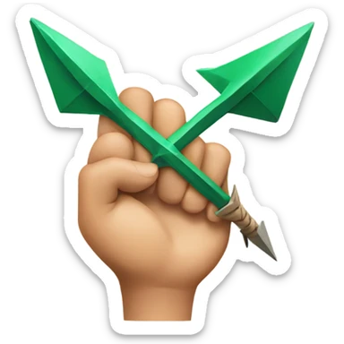 Arrow in knee sticker