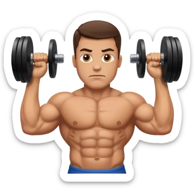 Strongman with Weights sticker