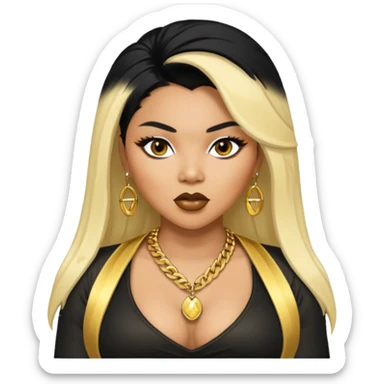 Lil Kim with black hair sticker
