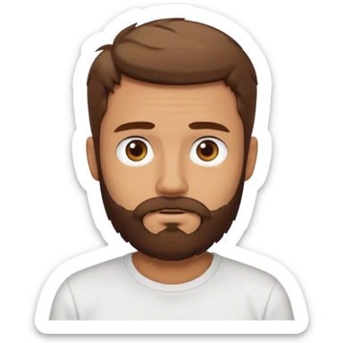 Scruffy beard only head sticker