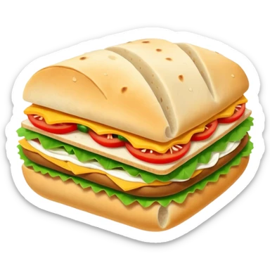 Sandwich pita bread sticker