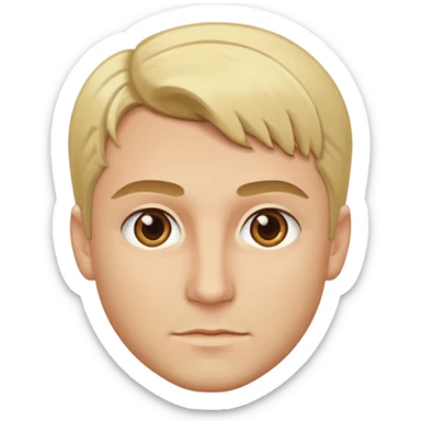 David Silveria with brown eyes, blonde hair l sticker