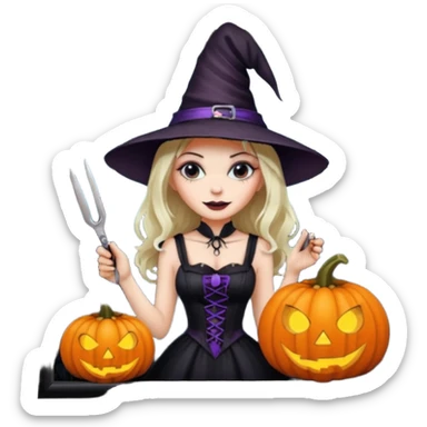 halloween hairdresser saloon sticker