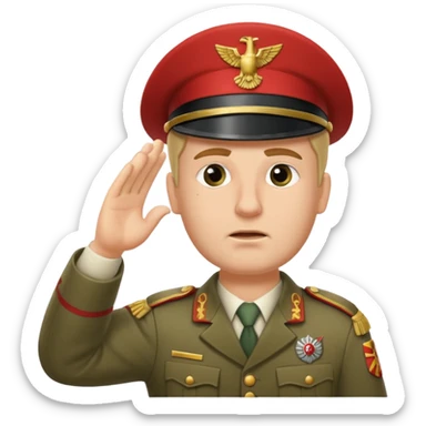 an ancient roman republic soldier doing a WW2 german salute sticker