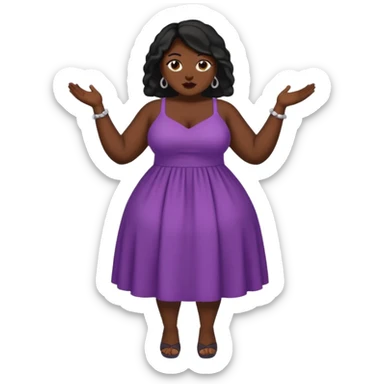 Woman black chunky with big tits full body sticker