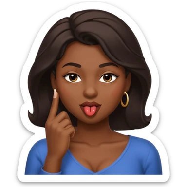 Emoji coquin avec le doigt dans le coin de la bouche 😏 avec ce regard là et cette tête qui se mord le doigt le visage plus dragueur romantique  sticker