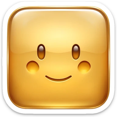 A golden square with a slight gradient, variation 2 sticker