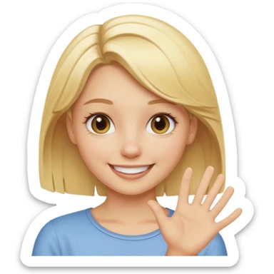 fingermouthing el gesto que es tan viral ahora en tik tok que le haga una chica rubia sticker