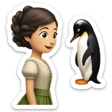 Aurélie aime les pingouins sticker
