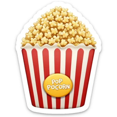 a single Popped Popcorn sticker