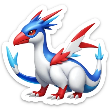 Cute Shiny Guilmon-Silvally-Latias-Fakémon-hybrid-creature (full body)  sticker