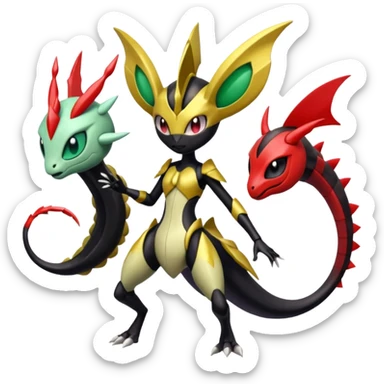 Meloetta-Giratina-Scizor-Pokémon-Fakémon-creature sticker
