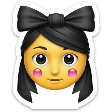 Ruban noir croisé sticker