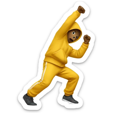 Personne qui fait un dab sticker