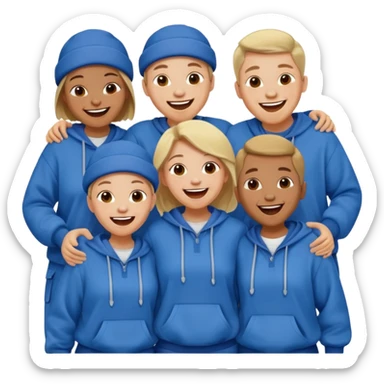 Cholos vestidos de azul con ropa ancha sticker