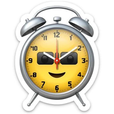 alarm clock sticker