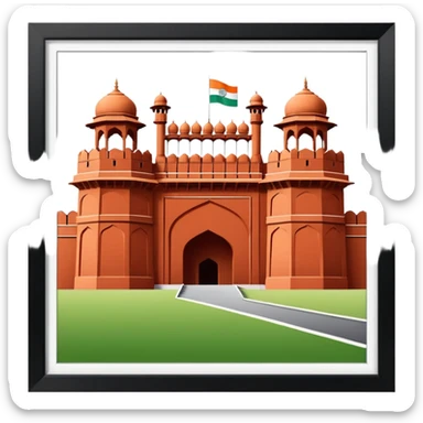 Red fort delhi sticker