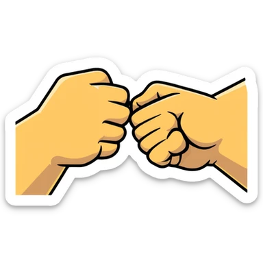 fist bump sticker
