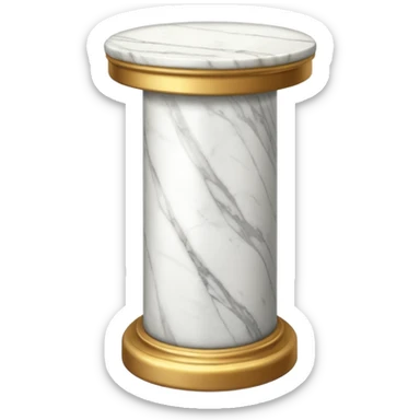 a white marble pedestal sticker