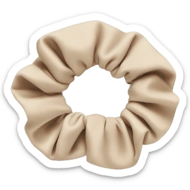 Beige scrunchie  sticker