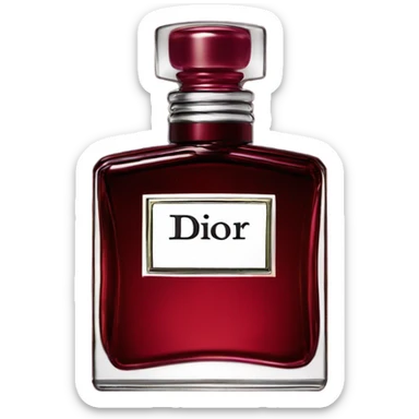 Dior perfume dark red bottle hypnotic poison sticker