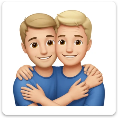 father and son embrace sticker