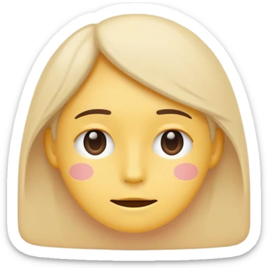 minimal flat emoji representing low energy,
soft facial expression,
slightly downward posture implied,
subtle dull pastel colors,
gentle and non-dramatic,
modern lifestyle tracking app aesthetic,
transparent background,
vector illustration sticker