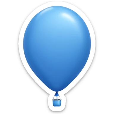 balão azul sticker