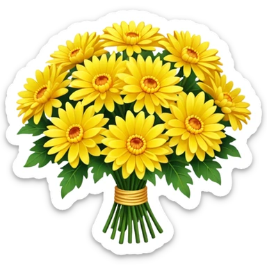 bouquet of chrysanthemums sticker