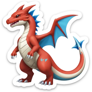 Shiny Silvally-Charizard-Marowak-Salamence-Croconaw-Latios-Fakémon-hybrid-creature (full body)  sticker