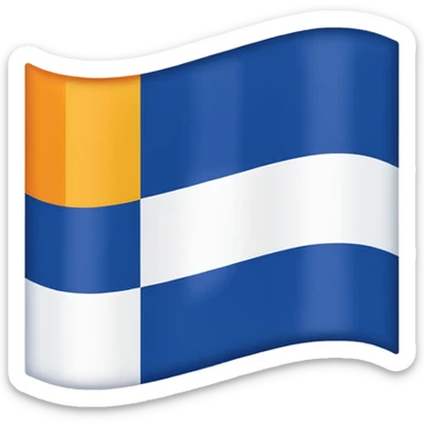 A flag whit darkblue, blue, white, yellow and orange and has 5 stripes white in the middle, blue in next to white left, yellow next to white right, orange next to yellow right, dark blue next to blue left💙🩵🤍💛🧡 sticker