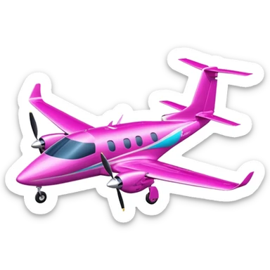 tiny pink (RGB: 220, 20, 120) turboprop/electric hybrid aircraft sticker