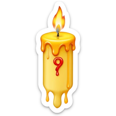 Letter € birthday candle  sticker