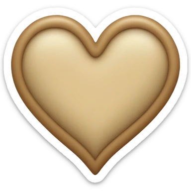 Beige Heart  sticker