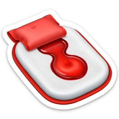 l with blood on it period pad sticker