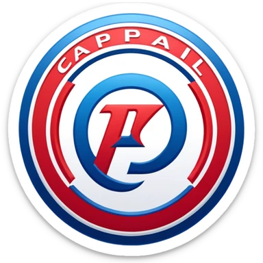 Delhi Capitals cricket team logo, blue and red color scheme with DC letters sticker