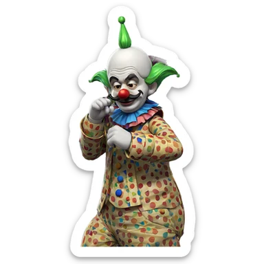 clown with mustache portrait sticker