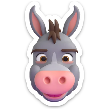 sad blue donkey sticker