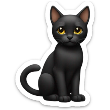 Gato negro furioso sticker