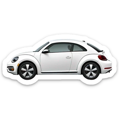 white vw 2018 beetle sticker