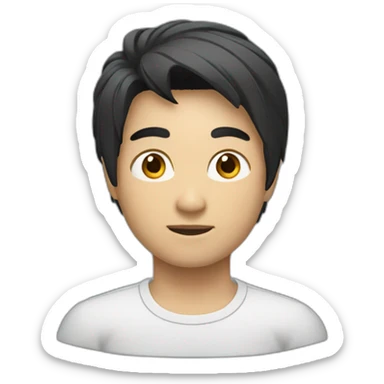 asia-glass-man-black-hair sticker