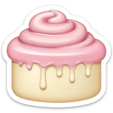 Pale pink cream swatch smear sticker