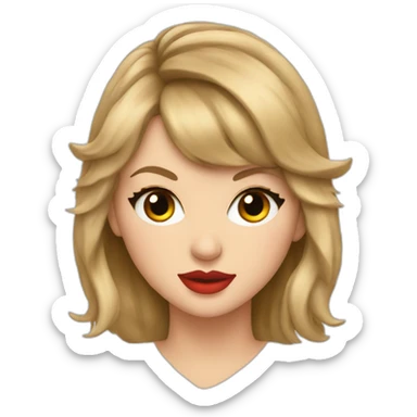 Taylor Swift with a heart around the right eye sticker