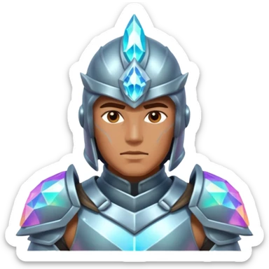 crystal-armored warrior sticker