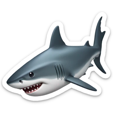 shark with mark "movelend" sticker