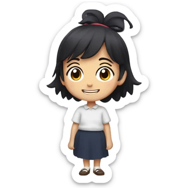 kiki main character from kiki’s delivery service sticker