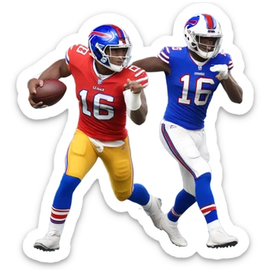 Josh Allen MVP number 16. Buffalo bills  sticker